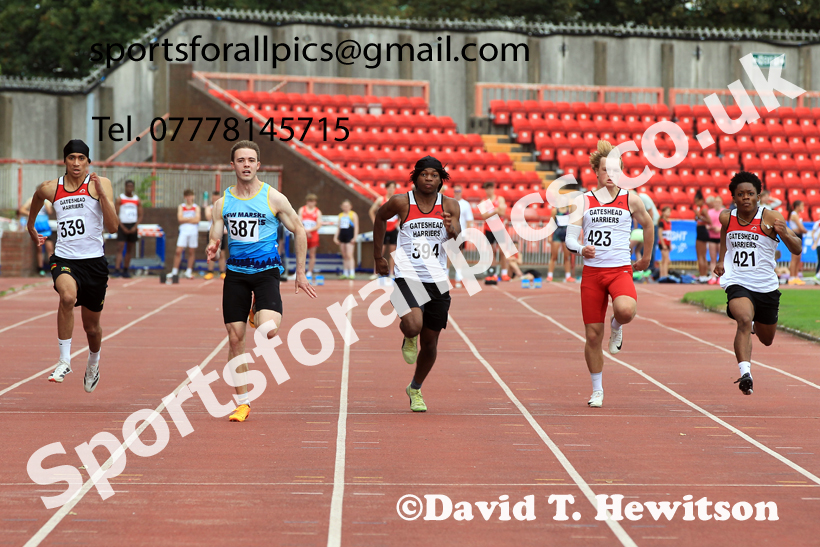 100 metres, Gateshead Tartan Games.  Photo: David T. Hewitson/Sports for All Pics